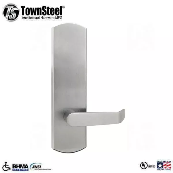 *Discontinued* TownSteel - ED5500E- Escutcheon Lever Exit Trim - 2-3/4 " Backset - for ED5500/ED5600 Exit Devices - Passage Function - Satin Chrome - Grade 1