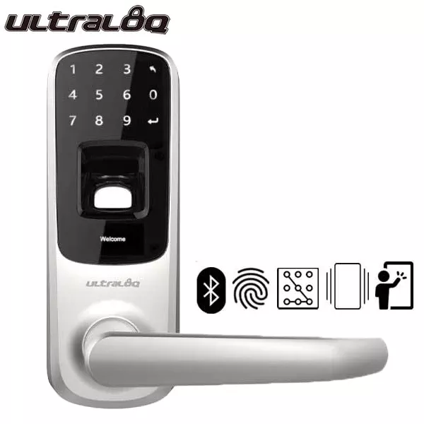 *Discontinued* Ultraloq - 5-in-1 Keyless Entry Smart Lock - Bluetooth - Finger Print Reader - Key Code - Phone Unlock - Backup Key
