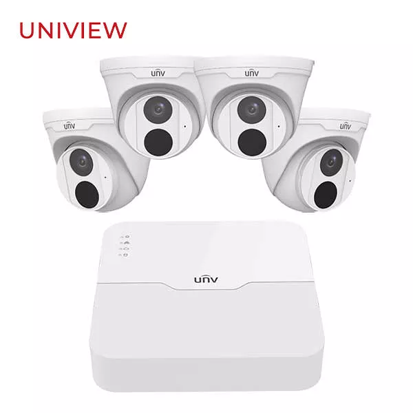 *Discontinued* Uniview / UNV / Bundle: Network Video Recorder and 4 IP Cameras / 4 PoE / 4 Channel / 2 MP / Eyeball / UNV-04KIT3612
