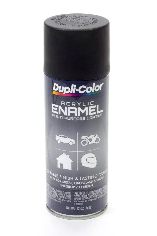 Dupli-Color - Flat Black Enamel Paint 12oz