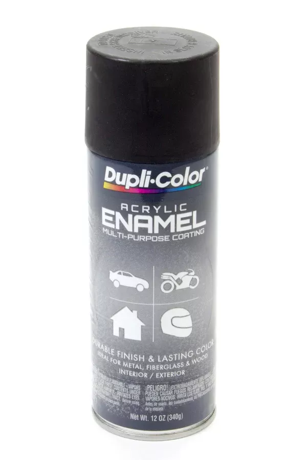 Dupli-Color - Semi Gloss Black Enamel Paint 12oz