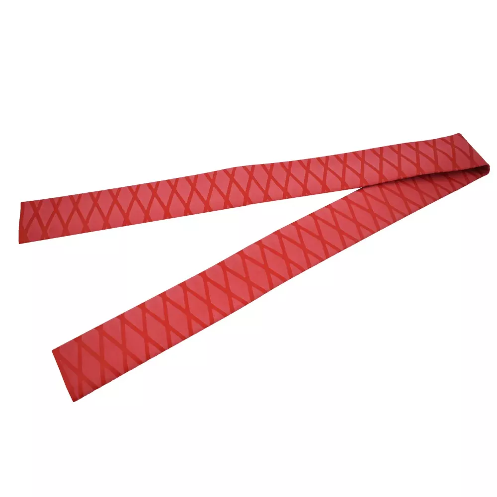 Durable 39'' Skidproof Red Heat Shrink Wrap Tubing Flat Width 64mm For Rod Grip