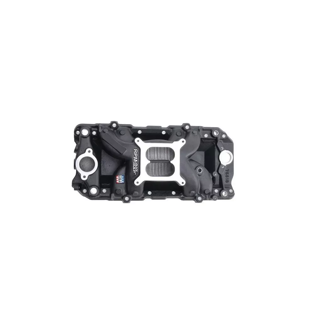 Edelbrock - BBC Performer RPM A/G Manifold - O/P- Black