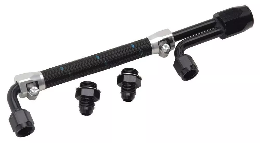 Edelbrock - Dual Quad Fuel Line Kit Clear/Black Finish