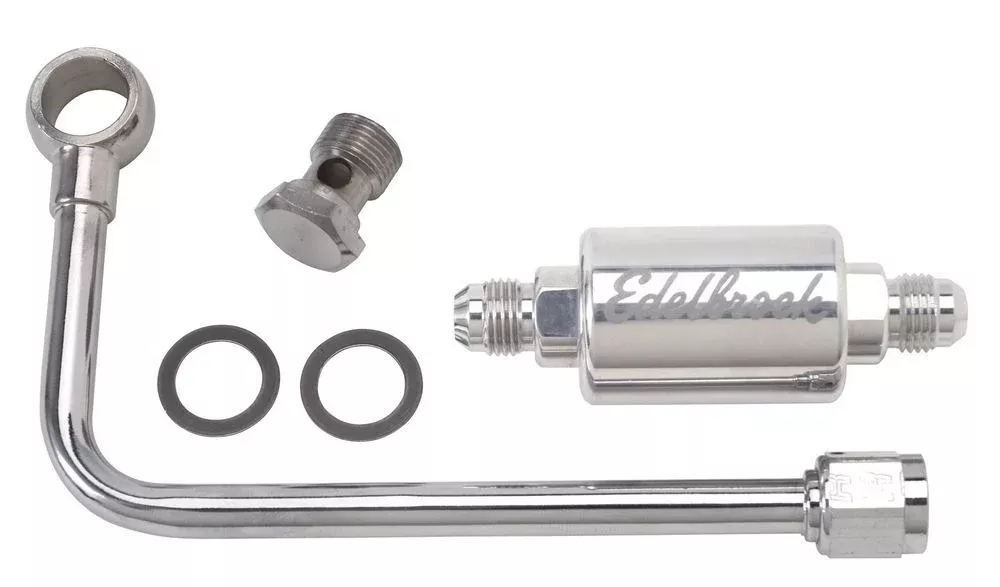 Edelbrock - Polished Fuel Line & Filter Kit