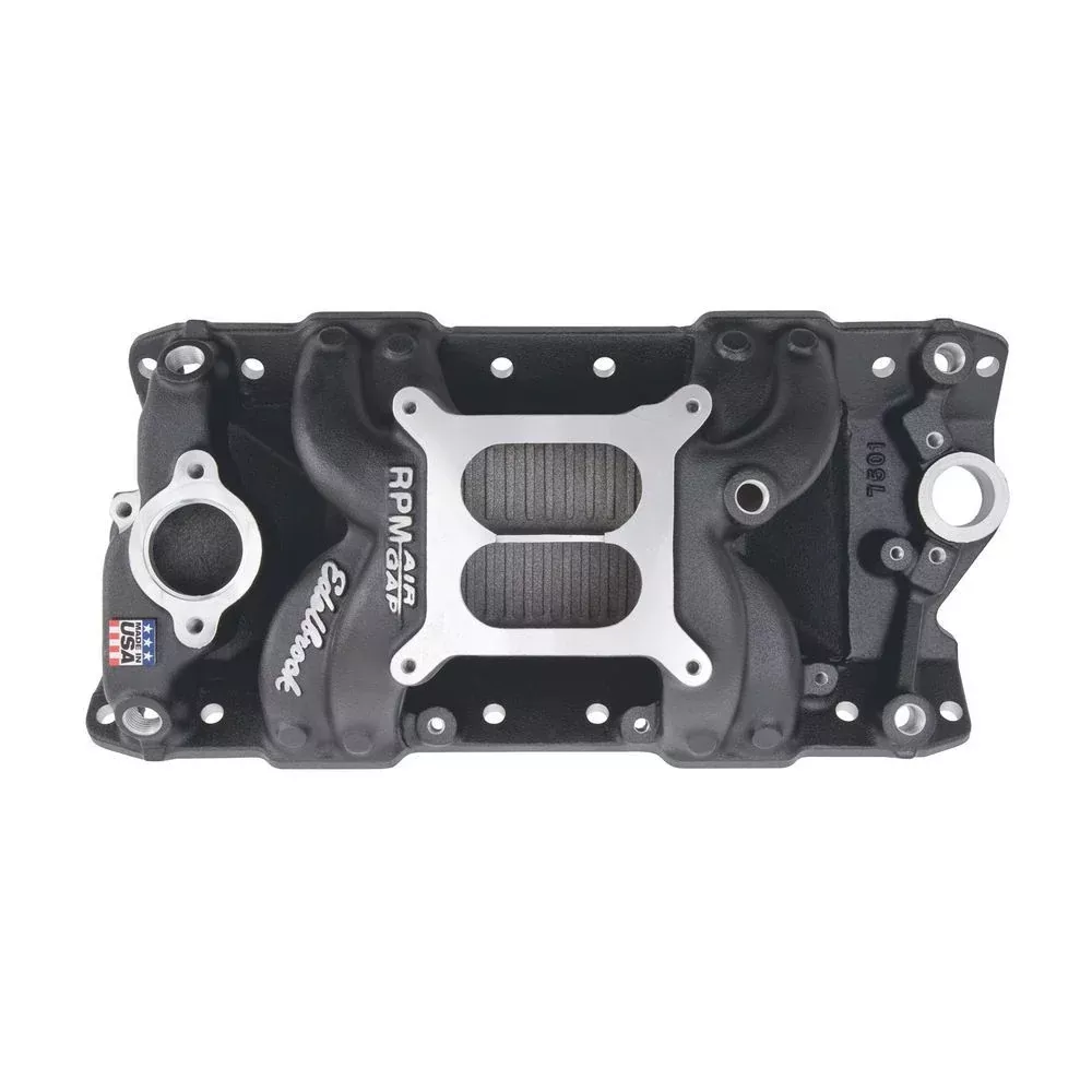 Edelbrock - SBC Performer RPM A/G Manifold - Black Finish