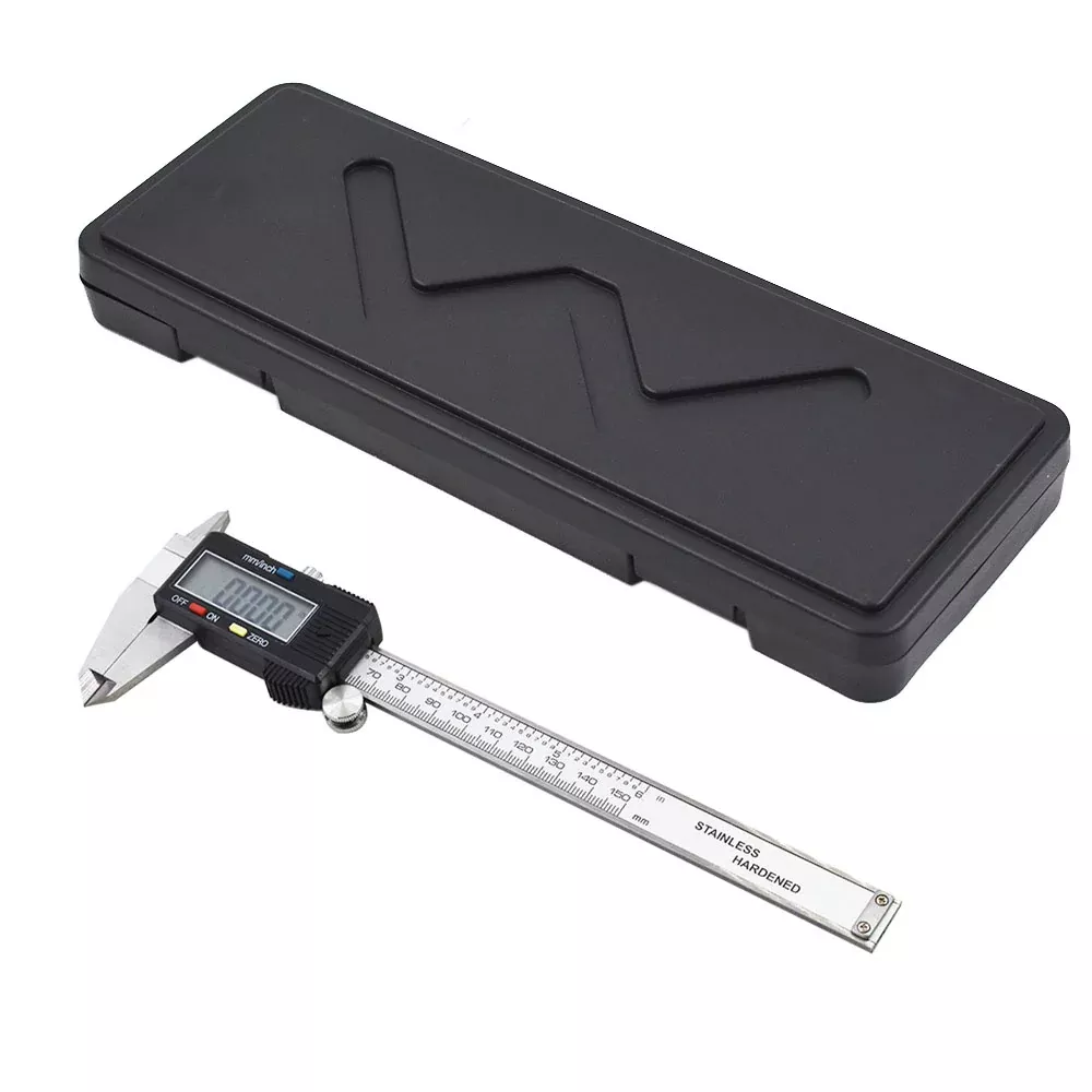 Electronic Digital Caliper 0-6 Inch 0-150mm Large LCD Stainless Steel Body