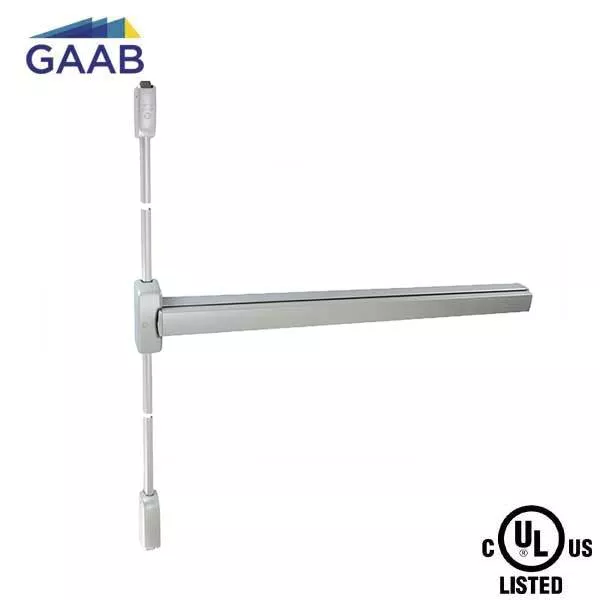GAAB - G305- Vertical Rod Exit Device - 2 Point Latch - Modular and Reversible - Up to 48" Doors - Satin Chrome