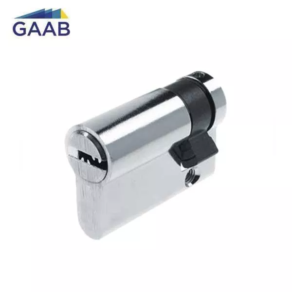 GAAB - I292-04- Profile Cylinder - Single Sided - Satin Chrome - (High Security) (40mm)