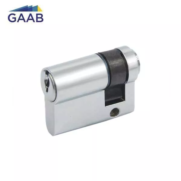 GAAB - I292-29 - Half Euro Profile Cylinder - Single Sided - Satin Chrome - (Yale R6) (40mm)