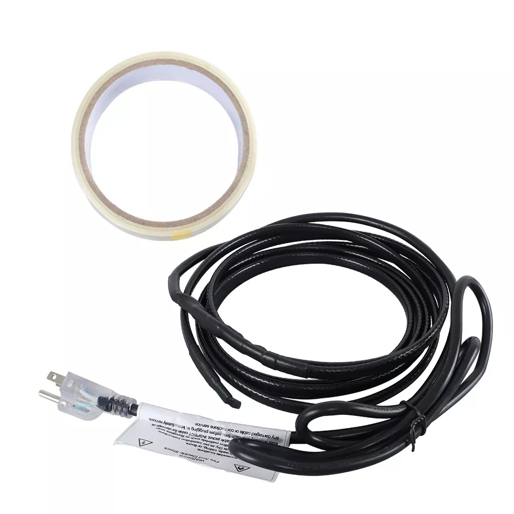Heat Tape For Water Pipes Heating Cable 12 Feet For Pipe Freeze Protection 120V
