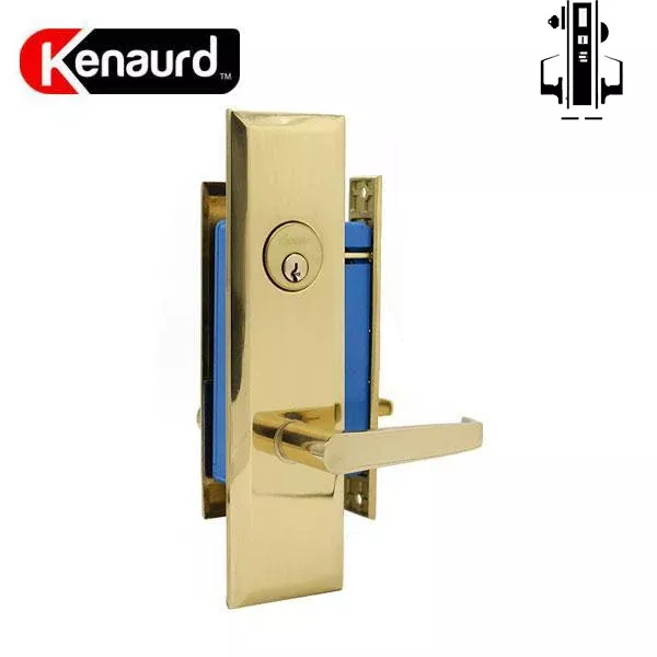 Heavy Duty Mortise Lockset w/ Lever - 2-1/2" Backset - US3 - Polished Brass - LH