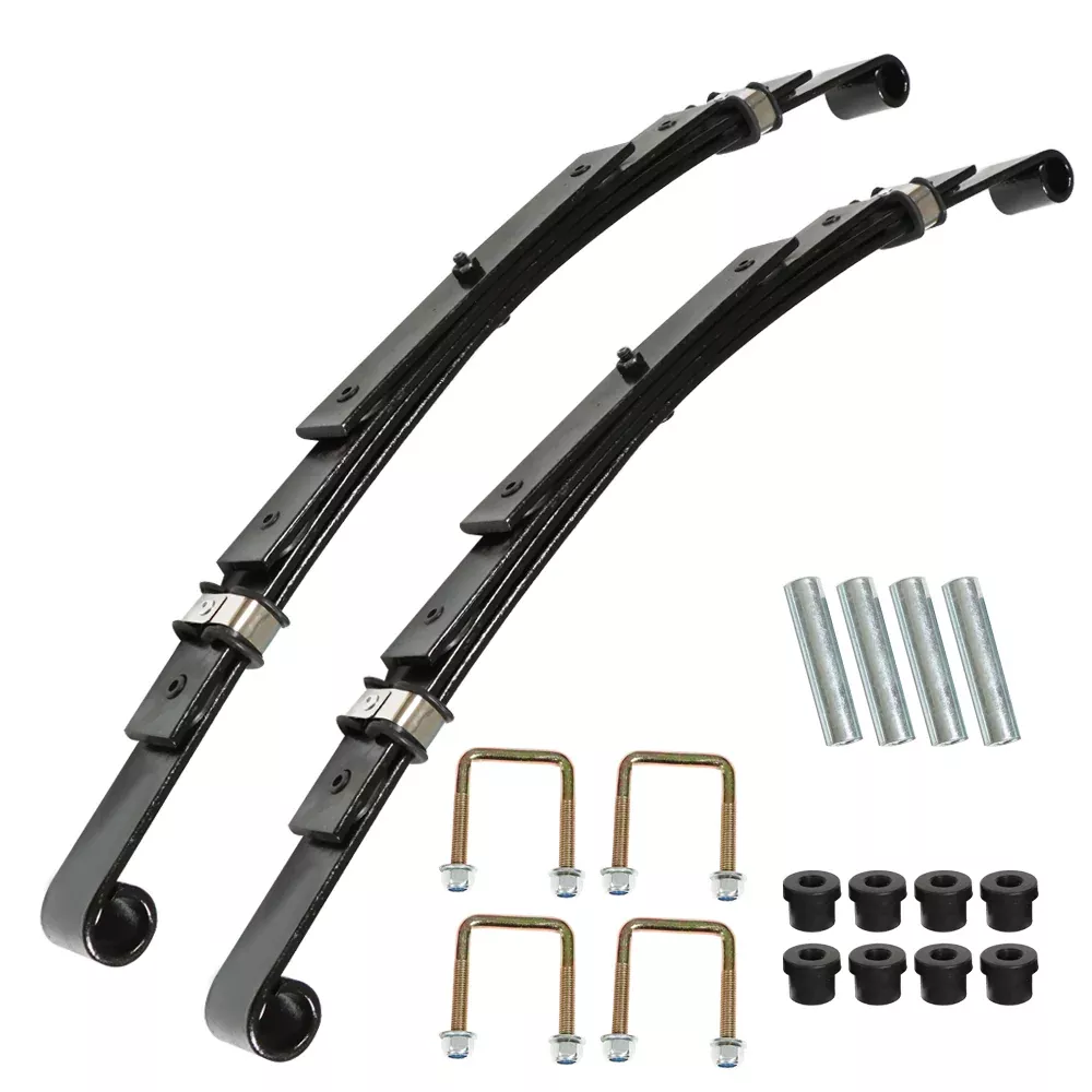 Heavy Duty Rear 4 Leaf Springs for E-Z-GO TXT 1995-2013 Golf Cart (Set of 2)