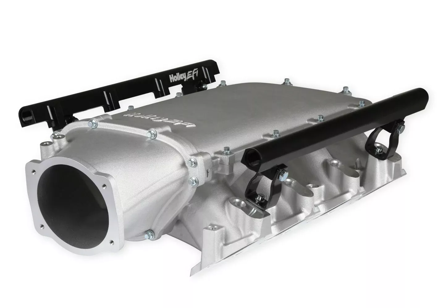 Holley EFI - Holley Ultra Lo-Ram Manifold Kit Single Injector- Satin - GM LS3/L92