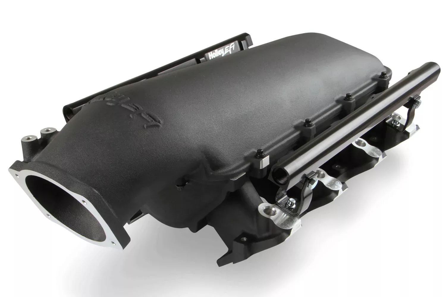 Holley EFI - Lo-Ram Manifold Kit - LS3 Top-feed. Single Injector Black Finish