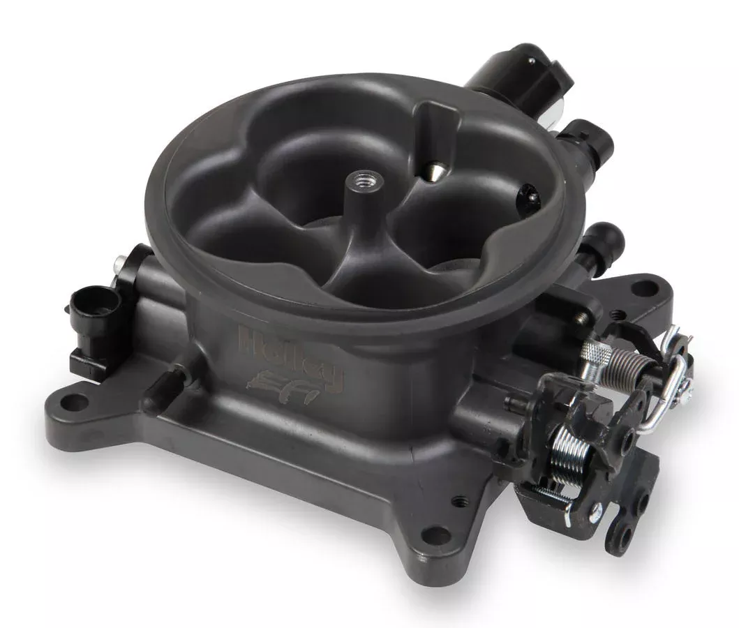 Holley EFI - Universal 4BBL 1000CFM 4150 Flange Throttle Body - Hard Core Gray