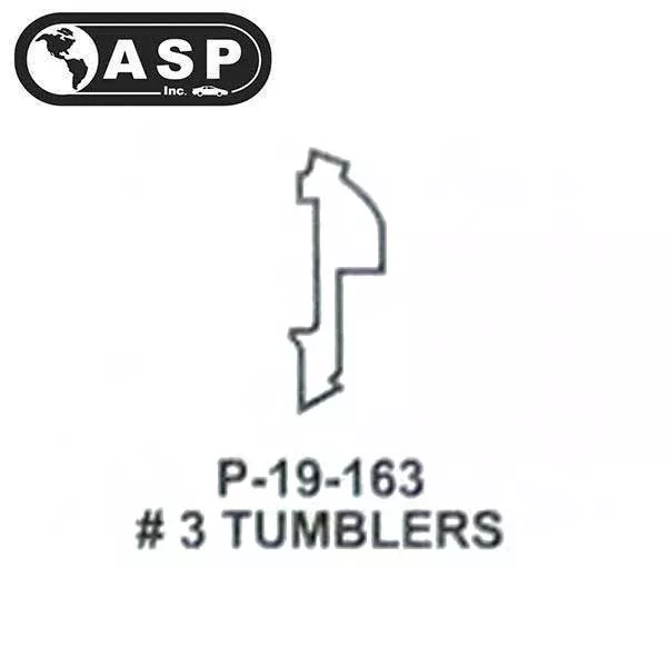 Honda / Acura / HO03 / High Security Tumbler #3 / Split/ P-19-163 (ASP) (25 Pack)