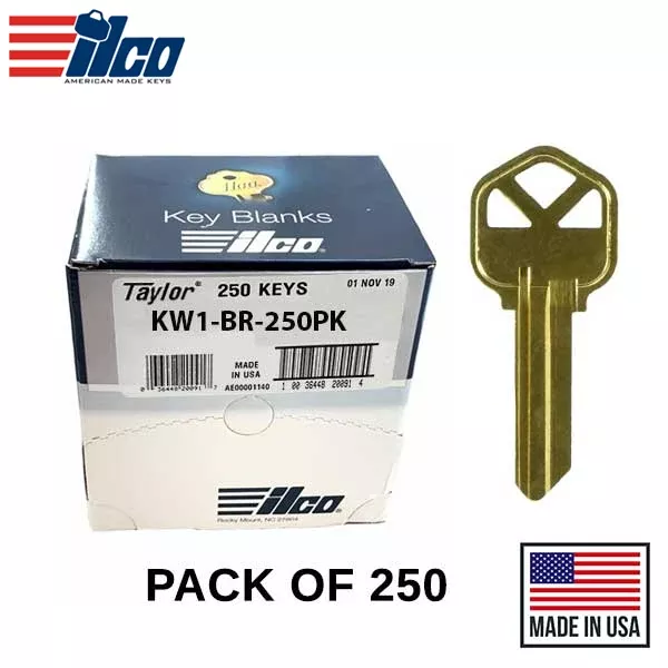 Ilco - KW1-BR KWIKSET Key Blank - 250 Pack