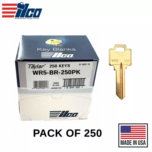 Ilco - WR5-BR WEISER Key Blank - 250 Pack