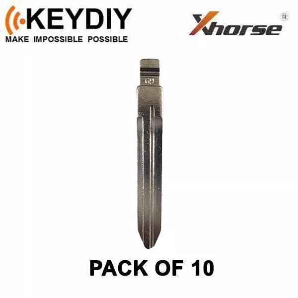 KEYDIY - B110 - Flip Key Blade - #69 - For Xhorse / Keydiy Universal Remote Flip Keys - Pack of 10