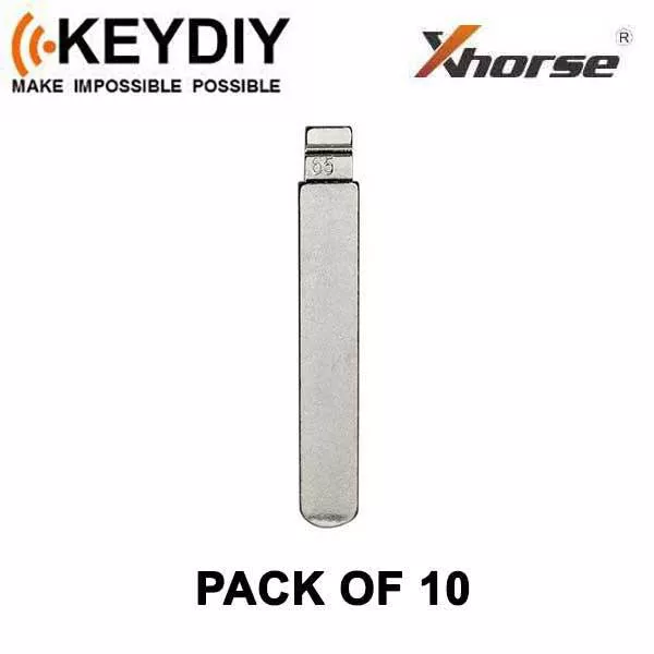 KEYDIY - DAT17 - Flip Key Blade - #65 - For Xhorse / Keydiy Universal Remote Flip Keys - Pack of 10