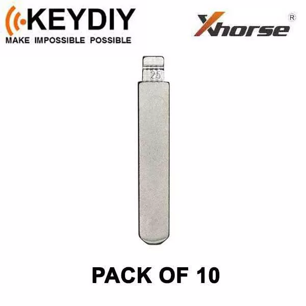 KEYDIY - HO01 - Flip Key Blade - #25 - For Xhorse / Keydiy Universal Remote Flip Keys - Pack of 10