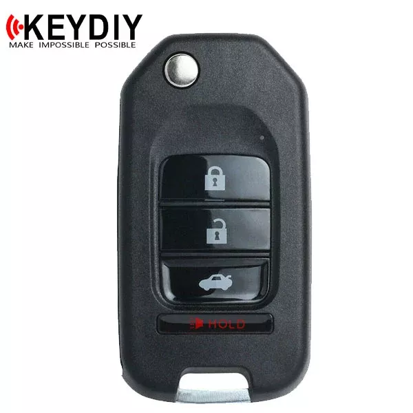 KEYDIY - Honda Style - 4-Button Flip Key Blank w/ Integrated Chip (KD-NB10-3+1)