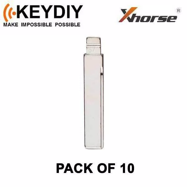 KEYDIY - HU92 - Flip Key Blade - #67 - For Xhorse / Keydiy Universal Remote Flip Keys - Pack of 10