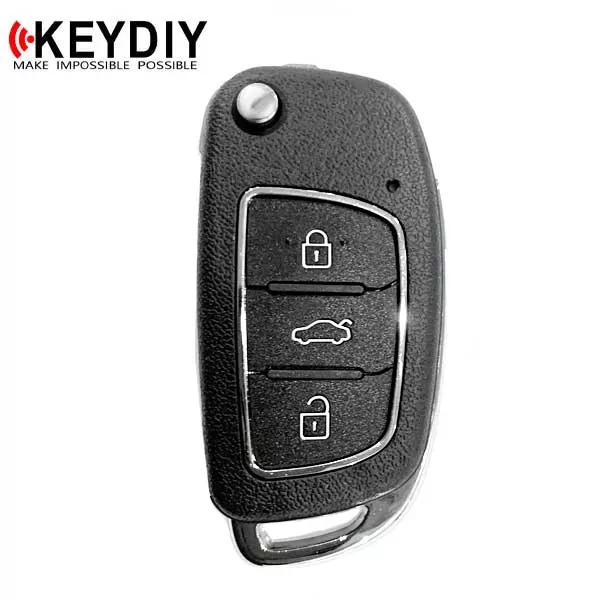 KEYDIY - Hyundai Style - 3-Button Flip Key Blank - Black (KD-B16)