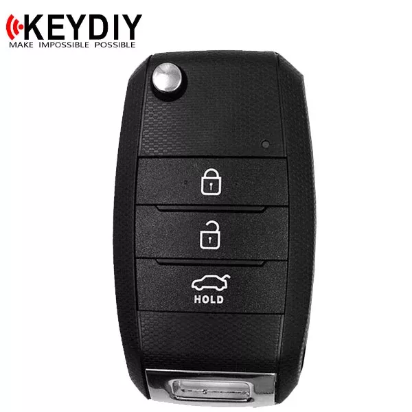 KEYDIY - Kia Style - 3-Button Flip Key Blank - Black (KD-B19-3)