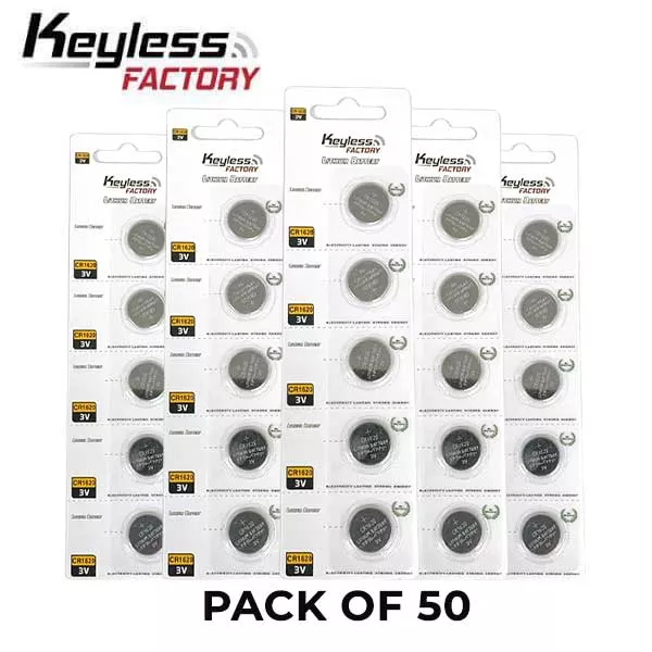 KeylessFactory - CR1220 - 3V Lithium Battery (50-Pack)