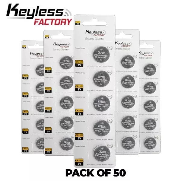 KeylessFactory - CR2025- 3V Lithium Battery (50-Pack)