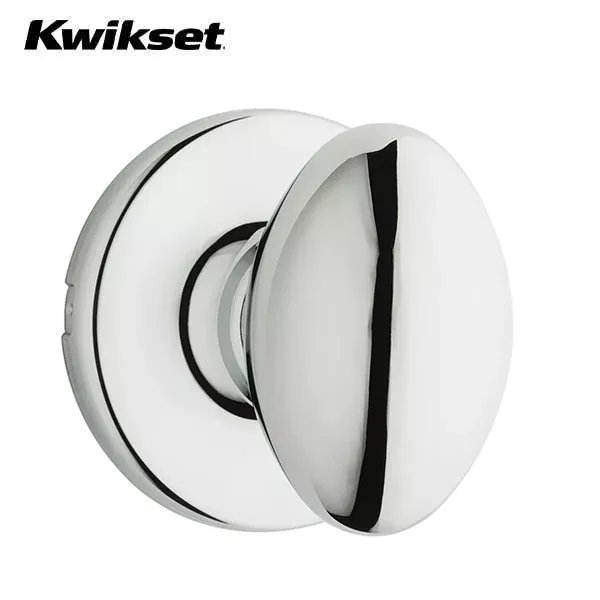 Kwikset - 200AO - Aliso Knob Set - Round Rose - 26 - Polished Chrome - Optional Function - Grade 3