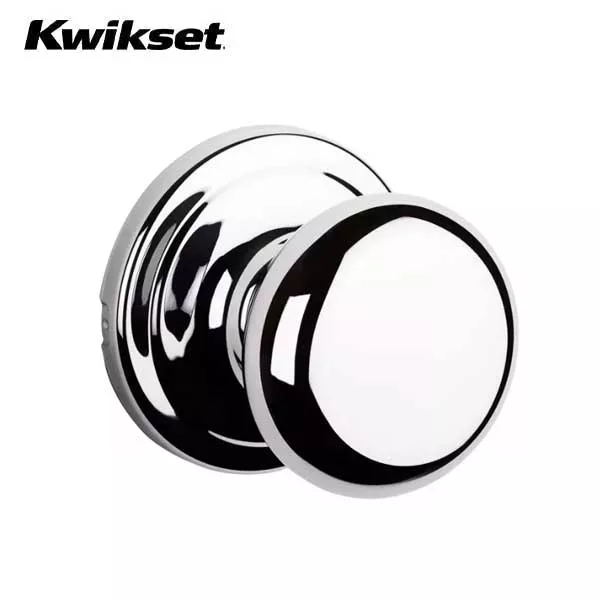 Kwikset - 720H - Hancock Knob Set- Round Rose - 26 - Polished Chrome -Passage - Grade 3