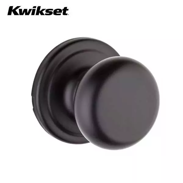Kwikset - 720H - Hancock Knob Set- Round Rose - 514 - Iron Black - Passage - Grade 3