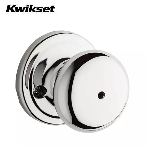 Kwikset - 730H - Hancock Knob Set - Round Rose- 26 - Polished Chrome - Privacy -Grade 2