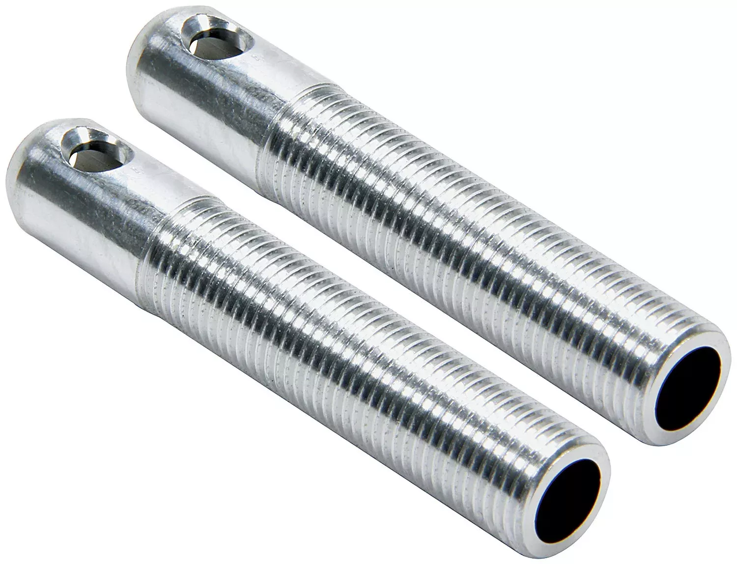 L/W Aluminum Hood Pins 1/2in Silver 2pk