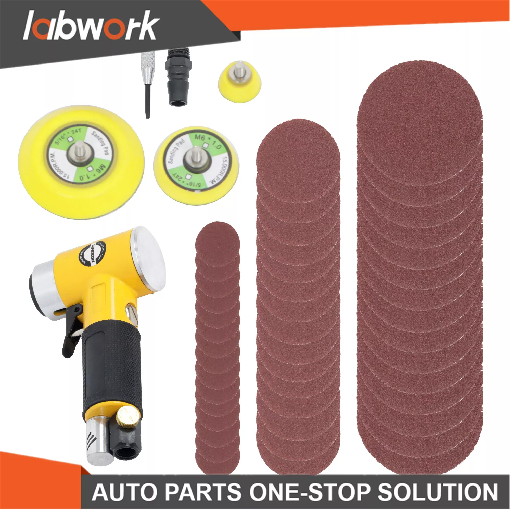 Labwork 1/2/3 Inch Small Orbital Sander Eccentric Air Sander For Auto Body Work