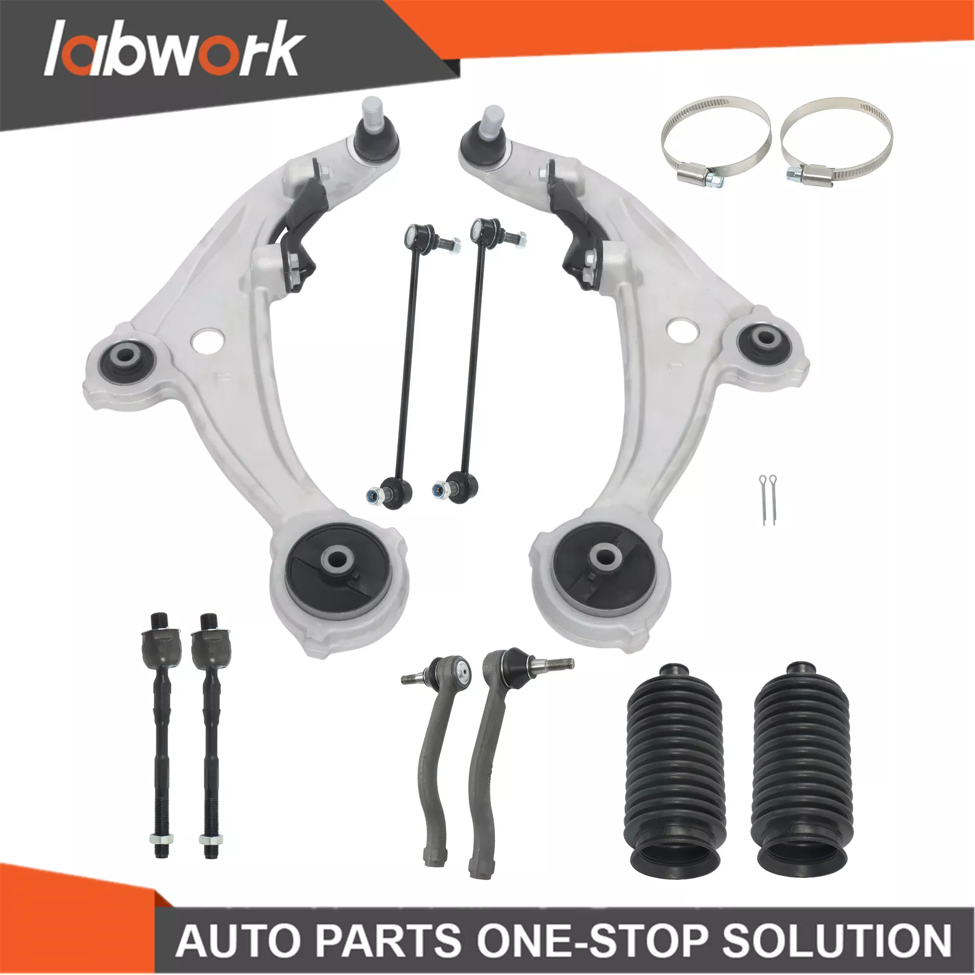 Labwork 12Pc Suspension Kit Lower Front Control Arm For NISSAN ALTIMA 2007-2013