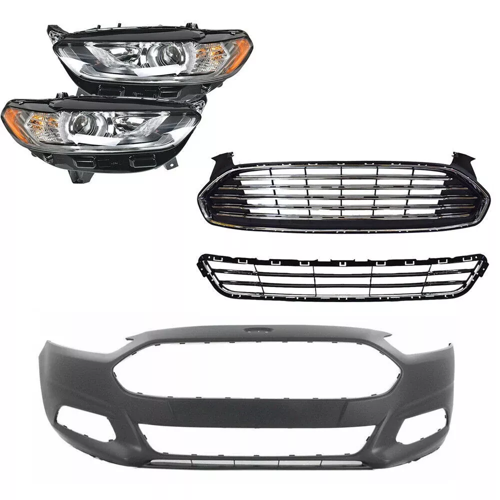 Labwork For 13-16 Ford Fusion Headlights ＆Front Grille＆Front Bumper Cover