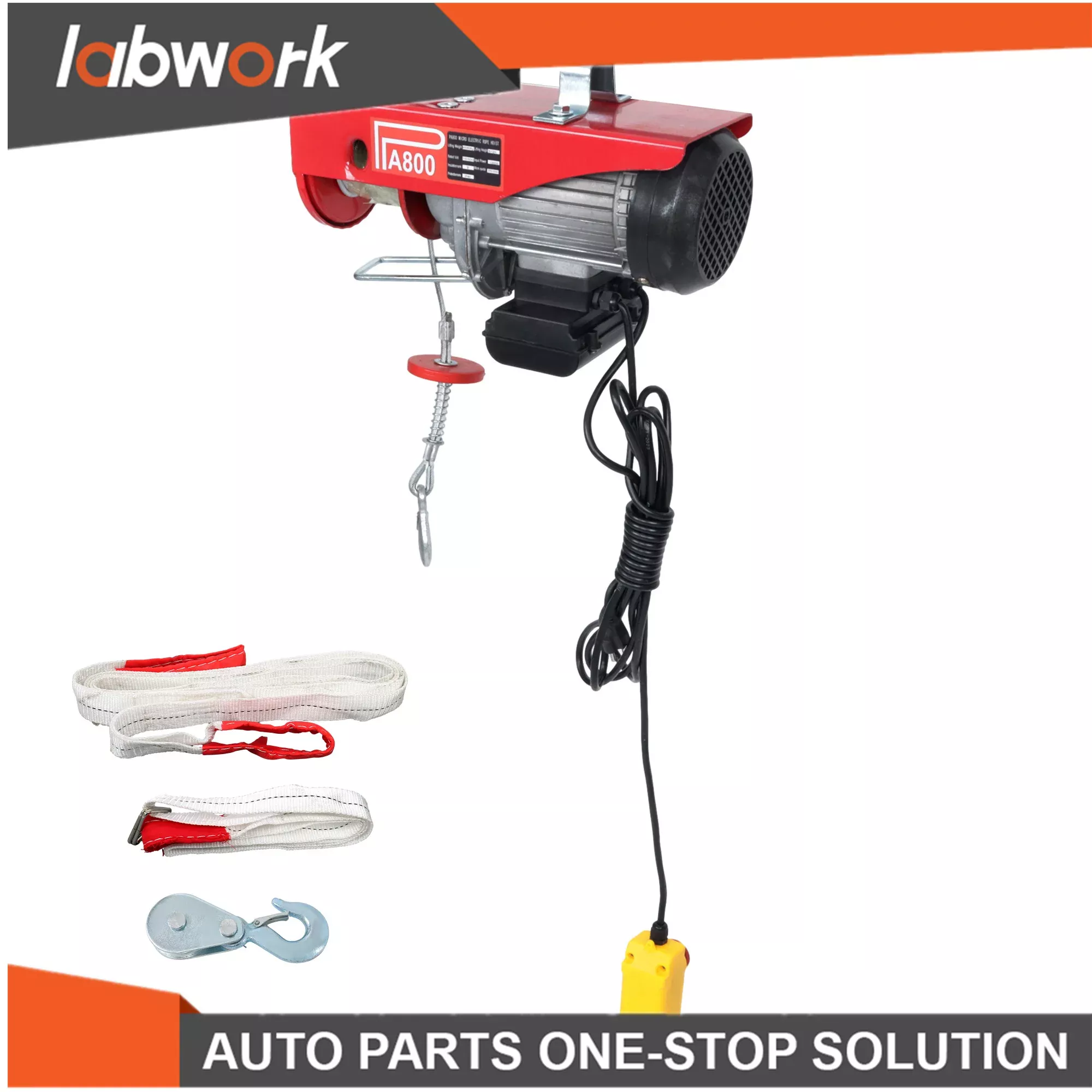 Labwork 1760lbs Wired Remote Control Winch Overhead Crane Electric Wire Hoist