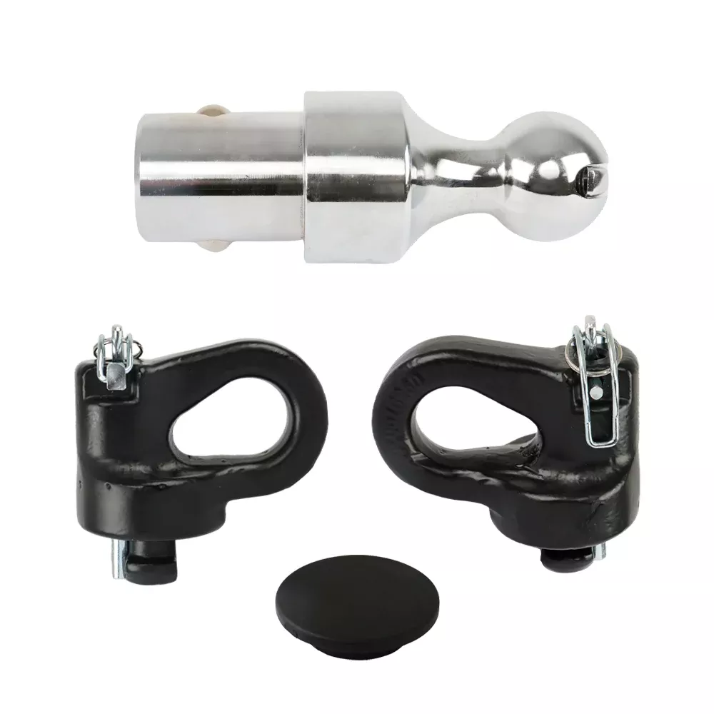 Labwork 2-5/16"38000 lbs Puck System Gooseneck Ball & Safety Chain Anchor Kit