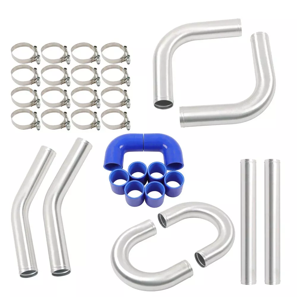 Labwork 2.5 Inch 64mm Aluminum Universal Intercooler Turbo Piping Pipe Kit