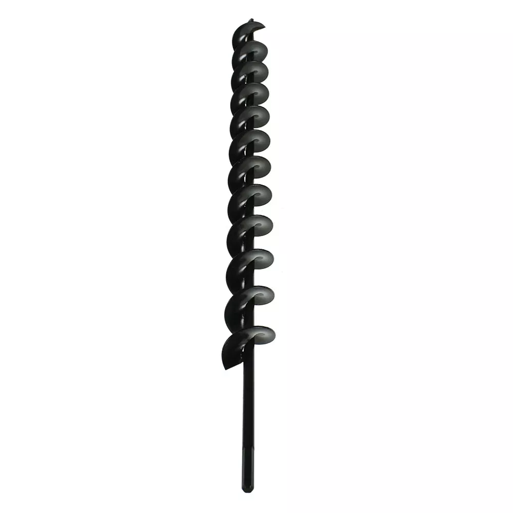 labwork 24 Inch Earth Auger Drill Bit 8mm Hex Shank Garden Planting Post Umbrella Hole Digger