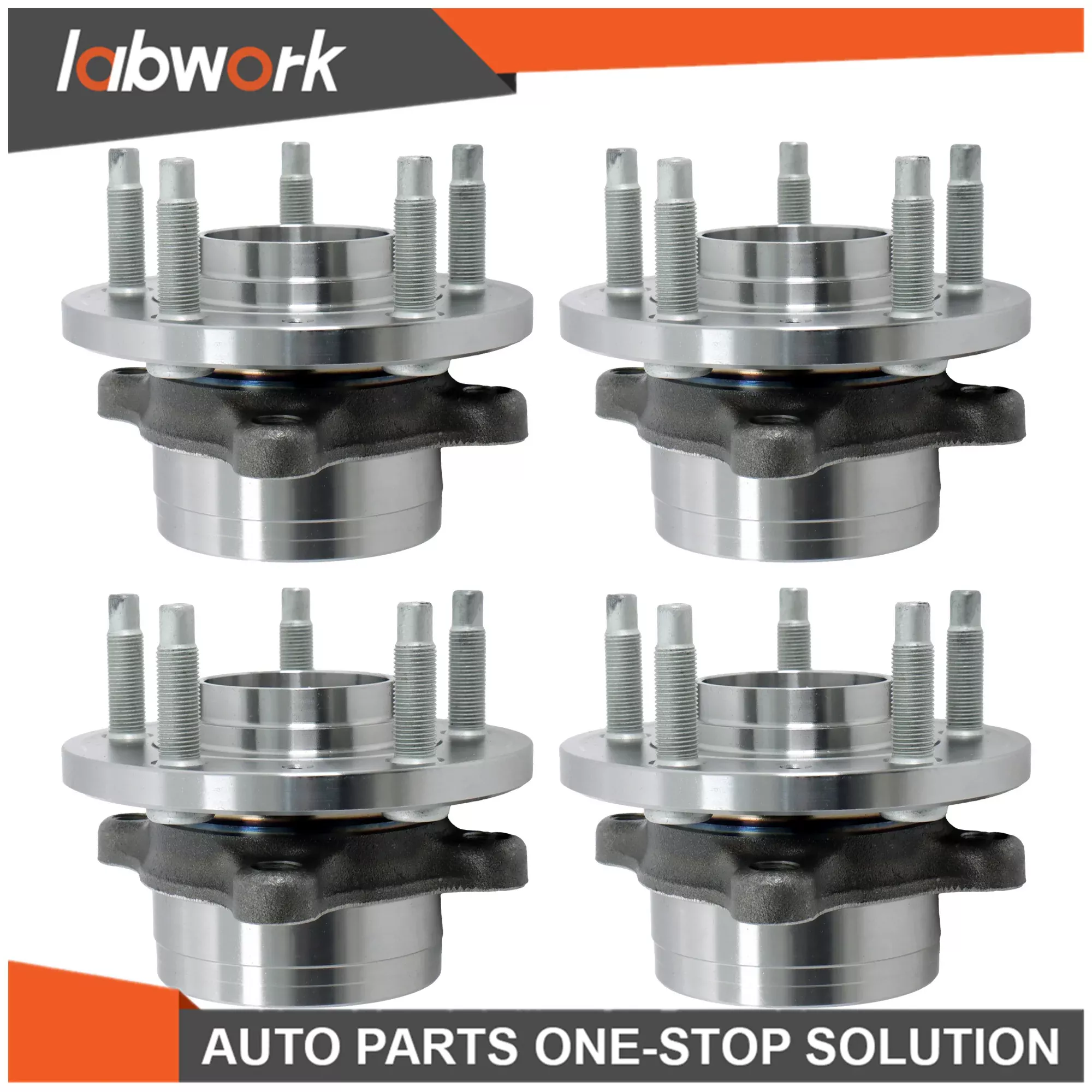 Labwork 4Pcs Front & Rear Wheel Hub Bearing Assembly 2011-2019 For Ford Explorer