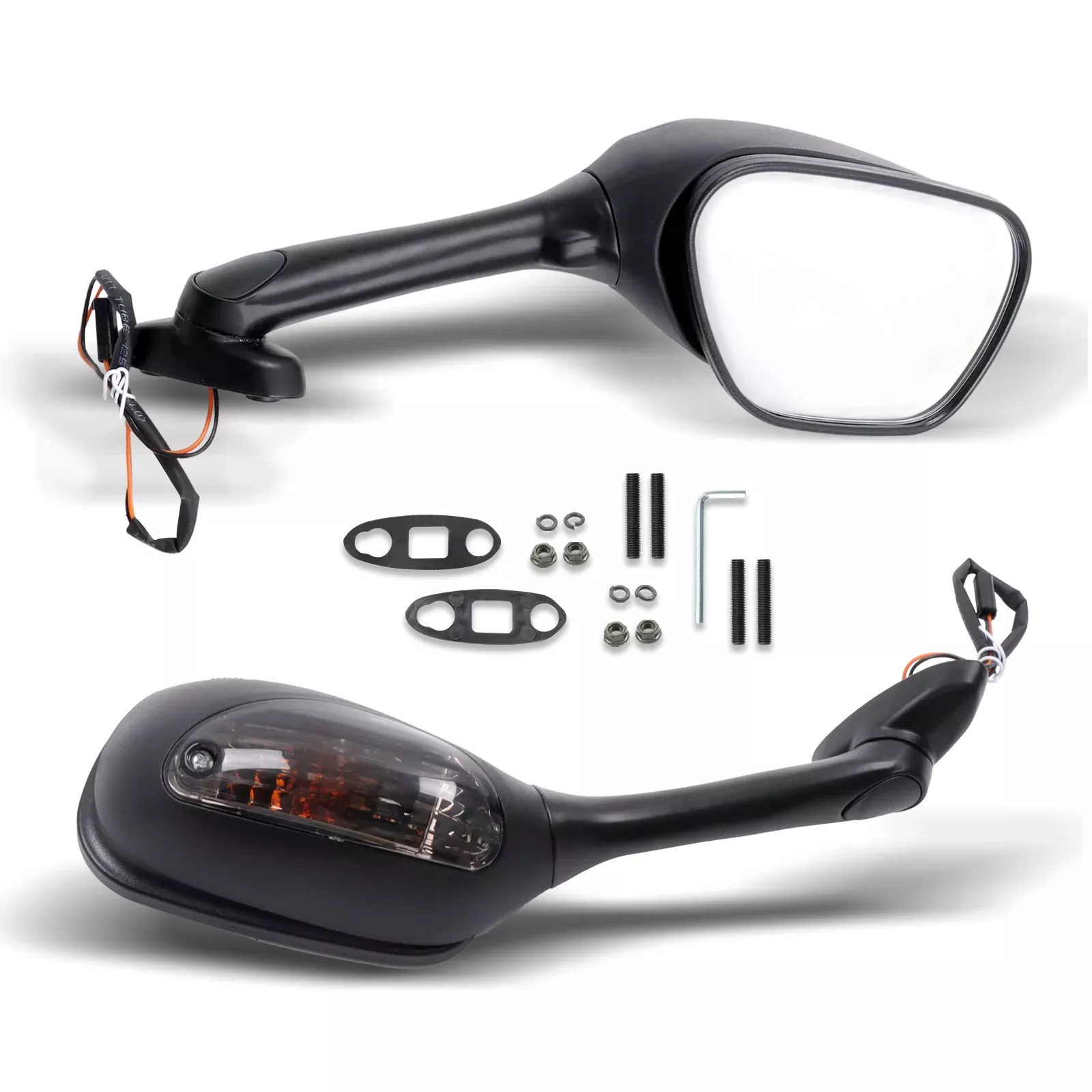 labwork Black Smoked Mirror Turn Signals for Suzuki GSXR600 GSXR750 GSXR1000