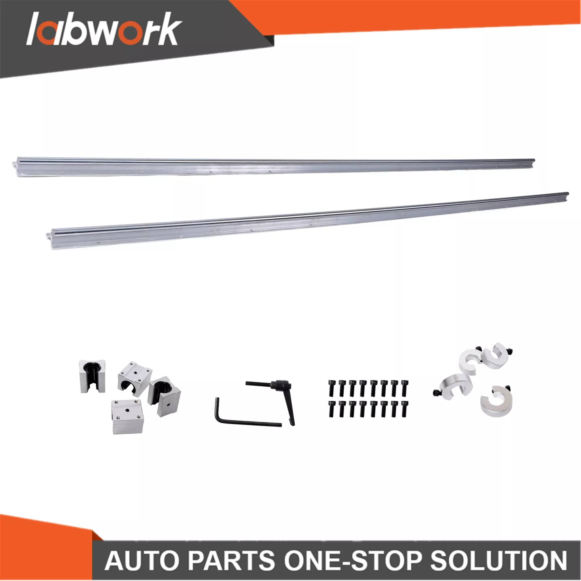 Labwork Complete SBR16 Rail System 2200mm with Limit Collars - DIY CNC Ready
