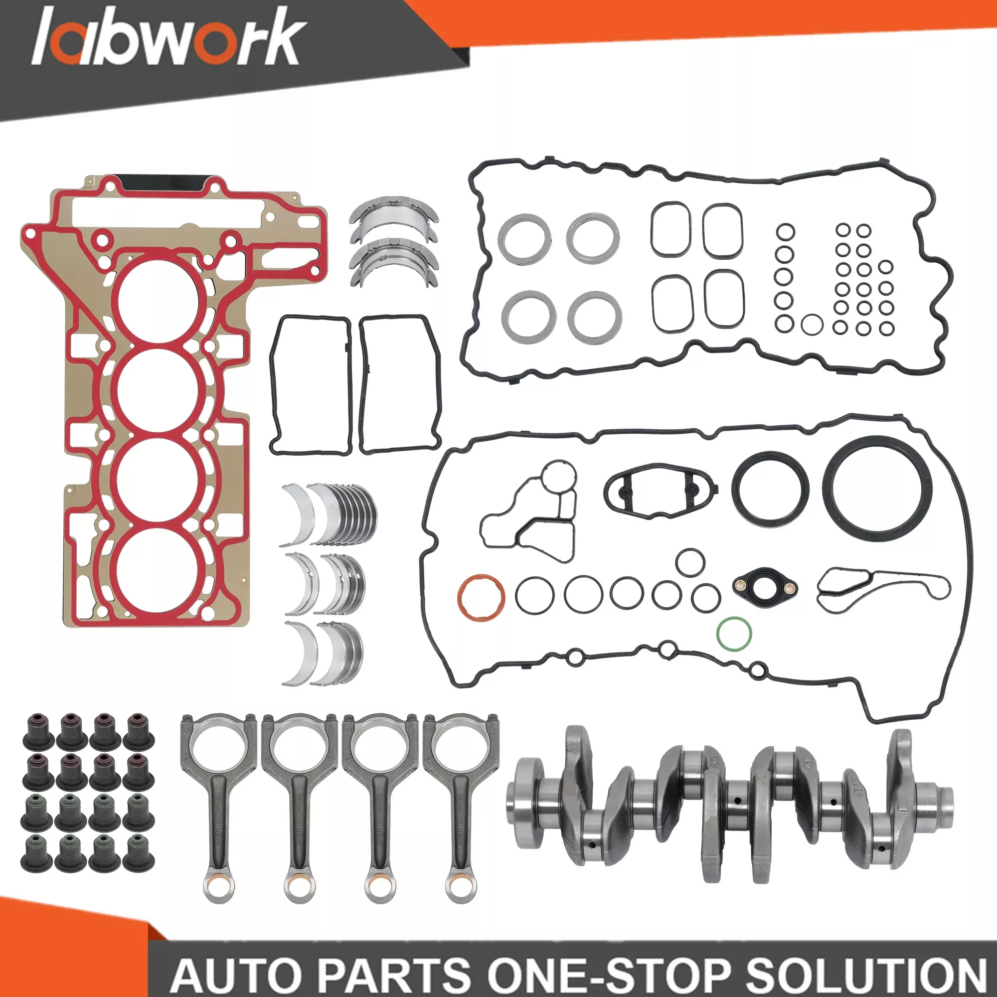 Labwork Crankshaft Connecting Rods Gasket Kit Bearings For BMW N20B20A 2.0T
