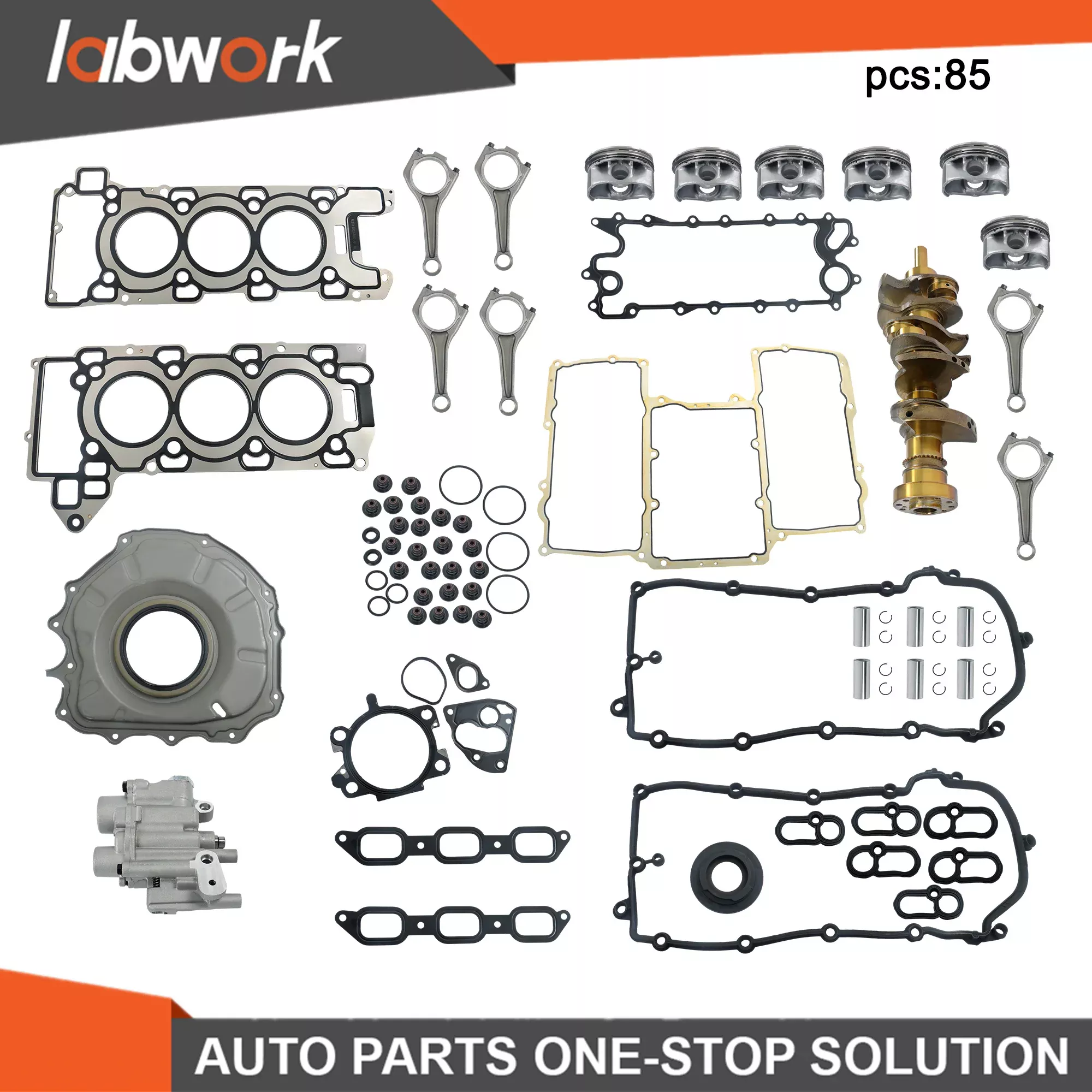 Labwork Engine Rebuild Overhaul Kit - Crankshaft Rod For Jaguar Land Rover 3.0L