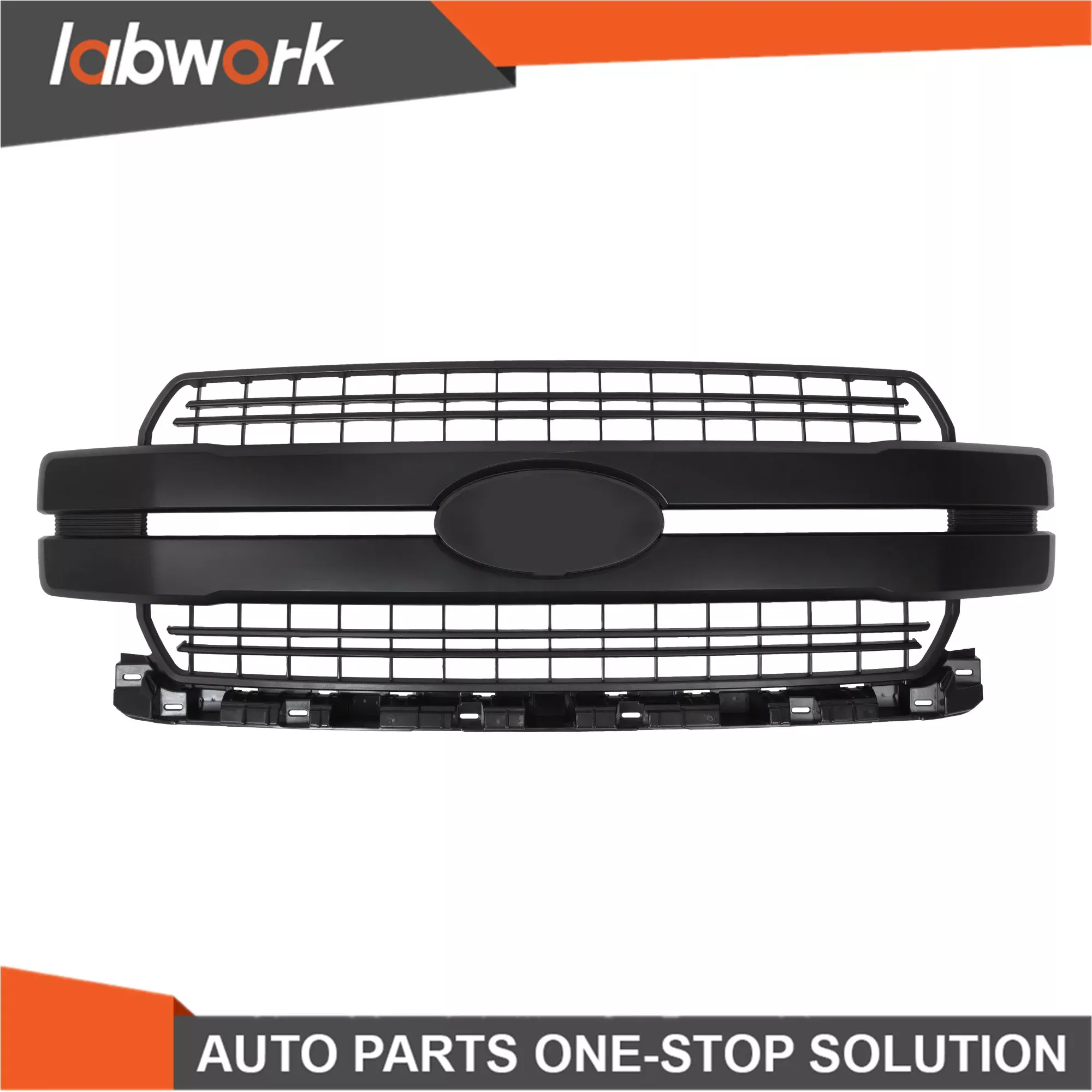 Labwork Front Bumper Grille Grill Matte Black For Ford F-150 Lariat 2018-2020
